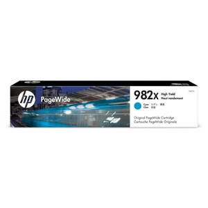 HP originál ink T0B27A, HP 982X, cyan, 16000str., high capacity, HP PageWide Enterprise Color 765, 780, 785, azurová