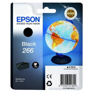Epson originál ink C13T26614010, 266, black, 5,8ml, Epson WF-100W, čierna