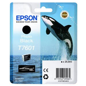 Epson originál ink C13T76014010, T7601, photo black, 25,9ml, 1ks, Epson SureColor SC-P600, photo black