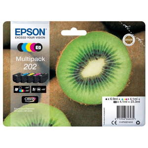 Epson originál ink C13T02E74010, 202, CMYK, 250 (čb)/300 (bar.)str., 1x6.9ml, 4x4.1ml, Epson XP-6000, XP-6005