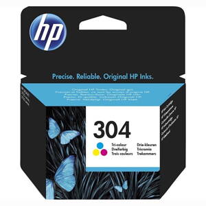 HP originál ink N9K05AE#301, HP 304, Tri-color, blister, 100str., HP DeskJet 2620,2630,2632,2633,3720,3730,3732,3735, farebná