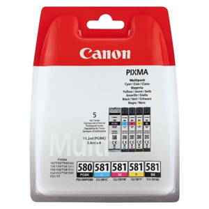 Canon originál ink PGI-580PGBK/CLI-581CMYBK Multi pack, CMYK+PGBK, 1*11.2 + 4*5.6ml, 2078C005, Canon 5-pack PIXMA TR7550, TR8550,