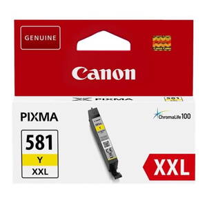 Canon originál ink CLI-581Y XXL, yellow, 11.7ml, 1997C001, very high capacity, Canon PIXMA TR7550, TR8550, TS6150, TS8150, TS9150, žltá
