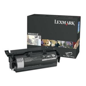 Lexmark originál toner X654H31E, black, 36000str., Lexmark X654,656,X658, O, čierna
