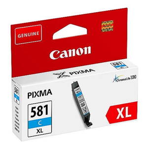 Canon originál ink CLI-581C XL, cyan, 8,3ml, 2049C001, very high capacity, Canon PIXMA TR7550,TR8550,TS6150,TS6151,TS8150,TS8151, azurová