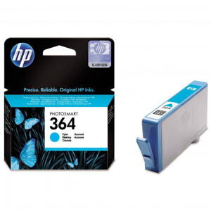 HP originál ink CB318EE, HP 364, cyan, 300str., HP Photosmart B8550, C5380, D5460, azurová