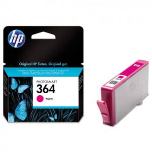 HP originál ink CB319EE, HP 364, magenta, 300str., HP Photosmart B8550, C5380, D5460, purpurová