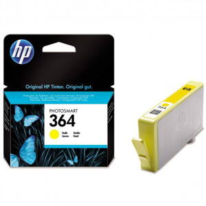 HP originál ink CB320EE, HP 364, yellow, blister, 300str., HP Photosmart B8550, C5380, D5460, žltá