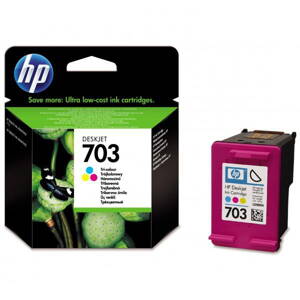 HP originál ink CD888AE, HP 703, tricolor, HP Deskjet, farebná