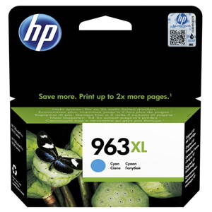 HP originál ink 3JA27AE, HP 963XL, cyan, 1600str., 22.92ml, high capacity, HP Officejet Pro 9012, 9014, 9015, 9016, 9019/P, azurová