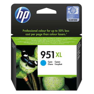 HP originál ink CN046AE, HP 951XL, cyan, 1500str., 24ml, HP Officejet Pro 276dw, 8100 ePrinter,8620, azurová