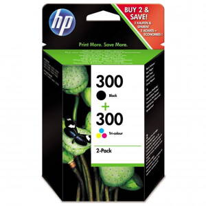HP originál ink CN637EE, HP 300, black/color, 2 x 200str., 2x4ml, HP 2-pack + paper HP Deskjet F4500