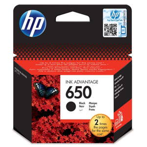 HP originál ink CZ101AE, HP 650, black, blister, 360str., HP Deskjet Ink Advantage 2515 AiO, 3515 e-Ai0, 3545, čierna