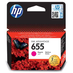 HP originál ink CZ111AE, HP 655, magenta, 600str., HP Deskjet Ink Advantage 3525, 5525, 6525, 4615 e-AiO, purpurová