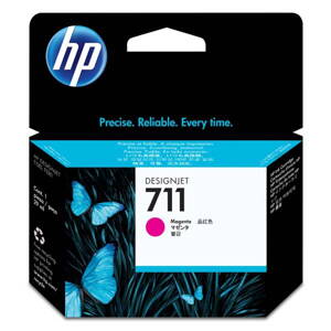 HP originál ink CZ131A, HP 711, magenta, 29ml, HP DesignJet T120, T520, purpurová