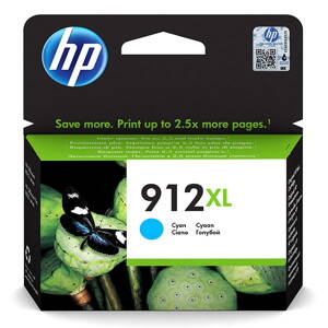 HP originál ink 3YL81AE, HP 912XL, cyan, 825str., high capacity, HP Officejet 8012, 8013, 8014, 8015 OJ Pro 8020, azurová