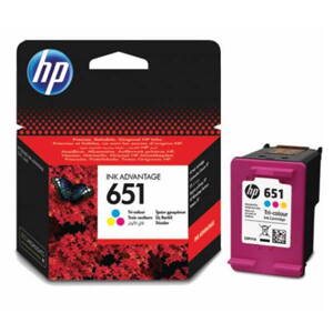HP originál ink C2P11AE, HP 651, tri-colour, 300str., HP DeskJet IA 5645, 5575, Officejet 202,252 Mobile, farebná