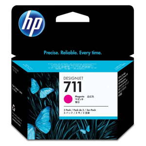 HP originál ink CZ135A, HP 711, magenta, 3x29ml, 3ks, HP DesignJet T120, T520, purpurová