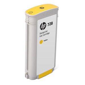 HP originál ink F9J65A, HP 728, yellow, 130ml, HP DesignJet T730, DesignJet T830, DesignJet T830 MFP, žltá