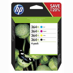 HP originál ink N9J74AE, HP 364XL Combo pack, CMYK, HP 4-pack+paper Photosmart C5393, Plus B209, Premium C309, Premium