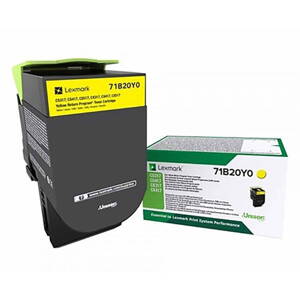 Lexmark originál toner 71B20Y0, yellow, 2300str., Lexmark CS417dn/CS317dn/ CX517dn/CX417de/CS517de/CX317dn, O, žltá