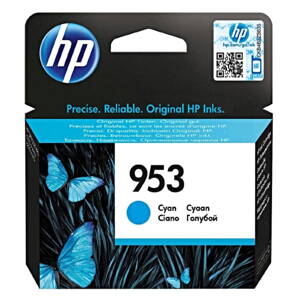 HP originál ink F6U12AE, cyan, 700str., 10ml, HP 953, HP OJ Pro 8218,8710,8720,8740, azurová