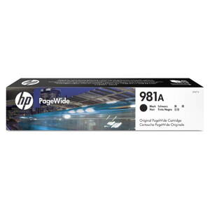 HP originál ink J3M71A, HP 981A, black, 6000str., 106ml, HP PageWide Enterprise Color 556, MFP 586, čierna