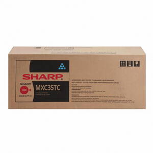 Sharp originál toner MX-C35TC, cyan, 6000str., Sharp MX-C357F, MX-C407P, O, azurová