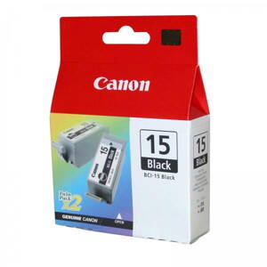 Canon originál ink BCI15B, black, 390str., 8190A002, 2ks, Canon i70, čierna