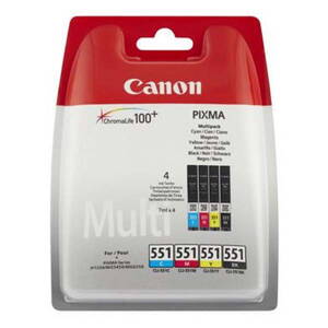 Canon originál ink CLI551, CMYK, blister s ochranou, 4x7ml, 6509B008, Canon PIXMA iP7250, MG5450, MG6350