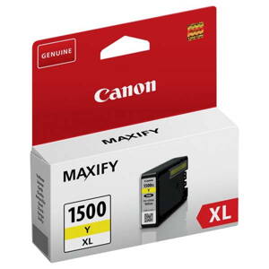 Canon originál ink PGI 1500XL, yellow, 12ml, 9195B001, high capacity, Canon MAXIFY MB2050, MB2350, žltá