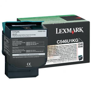 Lexmark originál toner C546U1KG, black, 8000str., return, Lexmark C546, X546, O, čierna