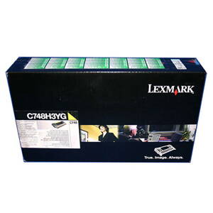 Lexmark originál toner X748H3YG, yellow, 10000str., high capacity, Lexmark X748DE, X748DTE, O, žltá