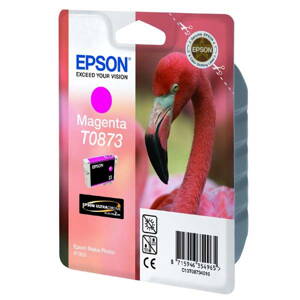 Epson originál ink C13T08734010, magenta, 11,4ml, Epson Stylus Photo R1900, purpurová