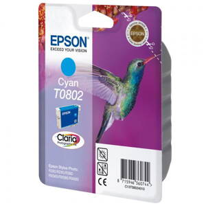 Epson originál ink C13T08024011, cyan, 7,4ml, Epson Stylus Photo PX700W, 800FW, R265, 285, 360, RX560, azurová