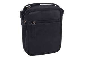 Pánske kožené crossbody čierna nappa V 250588