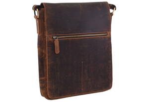 Pánske kožené crossbody tmavohnedý hunter V 250837