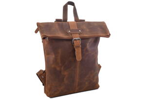 Dámsky kožený batoh camel 350099
