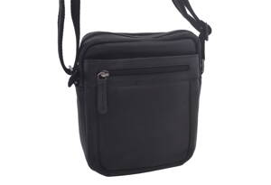 Pánske kožené crossbody čierna nappa V 250587