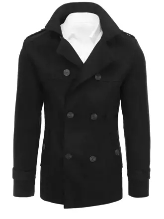 Kvalitný pánsky čierny kabát