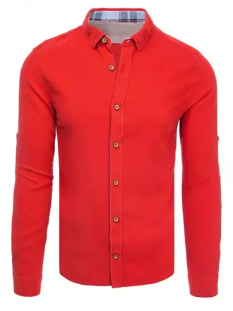 Pánska červená ležérna košeľa