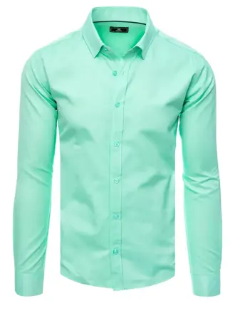 Pánska svetlo-zelená košeľa bez vzoru