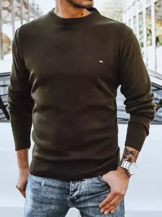 Trendový pánsky khaki sveter