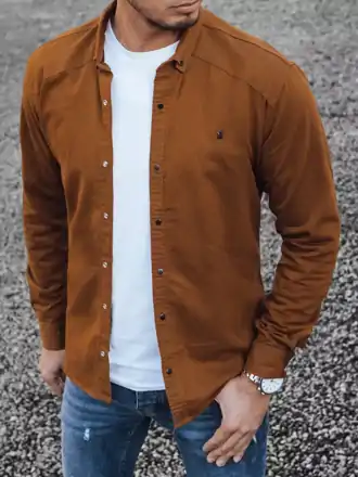Pánska košeľa vo farbe camel