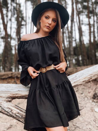 Čierne dámske oversize šaty
