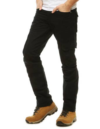 Čierne pánske nohavice s bočnými vreckami UX2716 skl.23