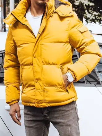 Žltá zimná pánska bunda