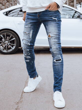 Pánske tmavomodré džínsové nohavice Dstreet UX4226