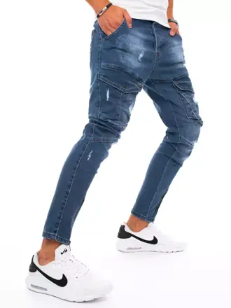 Pánske trendové džínsy s vreckami.
