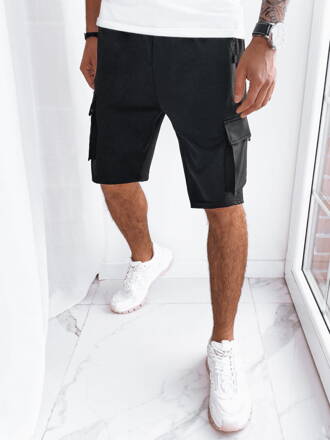 Čierne teplákové kraťasy